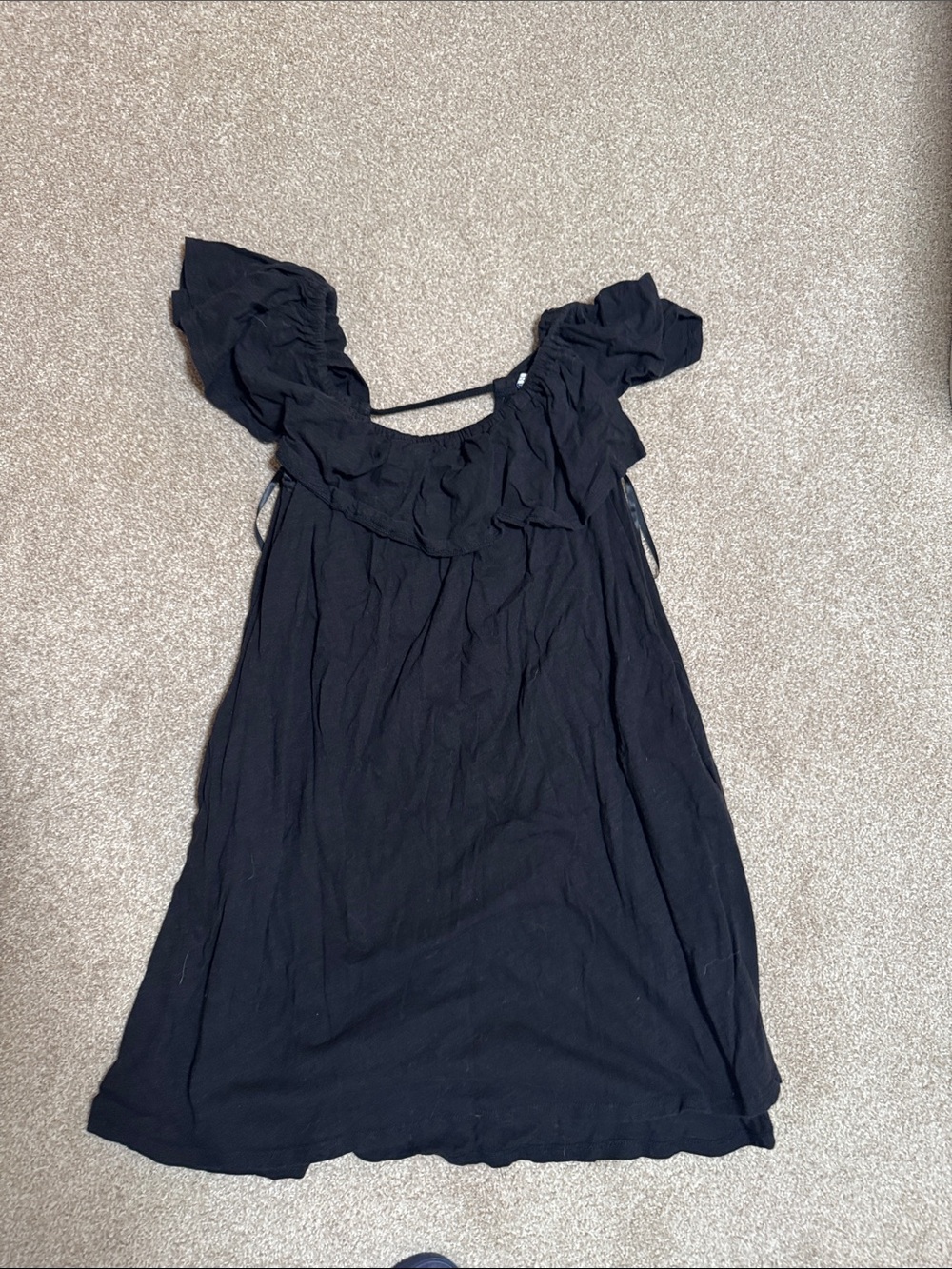 Rebecca Minkoff Black Ruffled Mini Dress